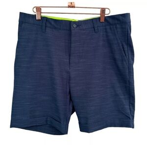Men's Adidas Cuffed Textured Golf Shorts Arctic Night Blue HZ3192 Size 33